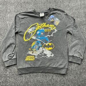 Bathman Boys Gotham Mineral‎ Washed Embroidery Graphic Pullover Size L 10/12